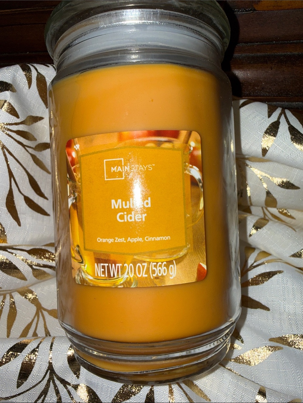 Mainstays Mulled Cider Jar Candle - Orange